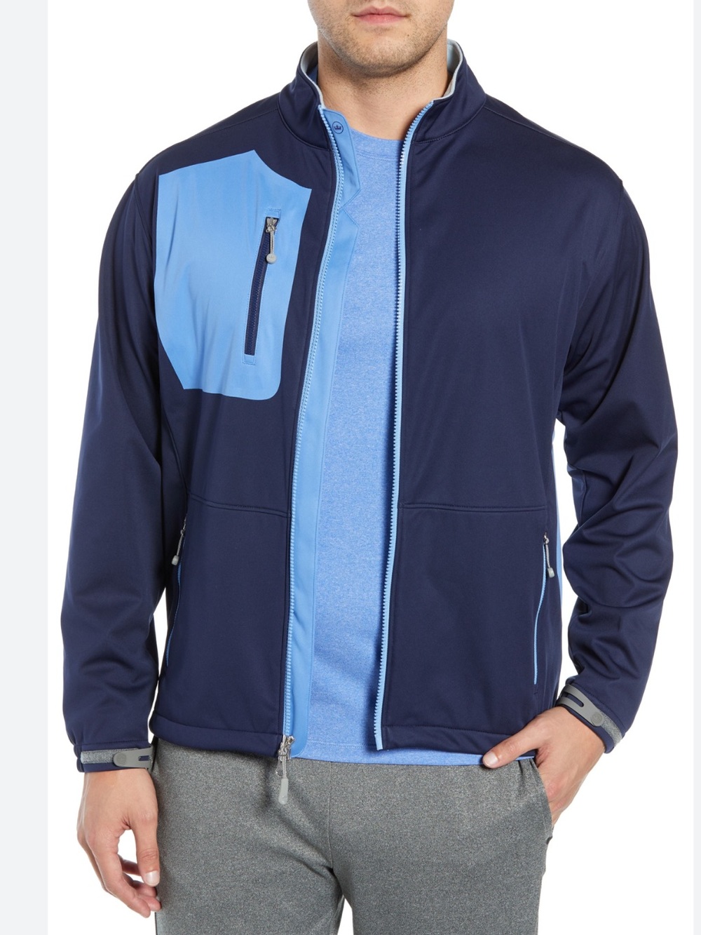 Peter Millar Gale Force Stretch Soft
Shell Jacket Size XL Blue